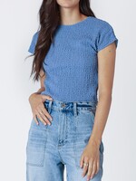 Textured Cap Sleeve Top