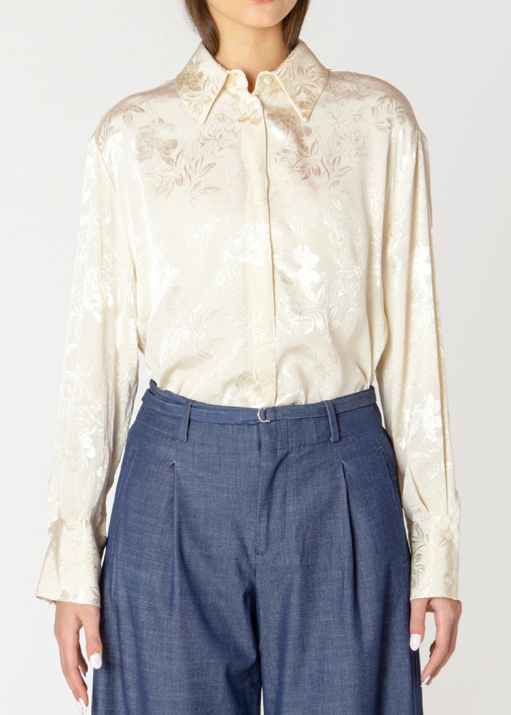 Satin Floral Blouse