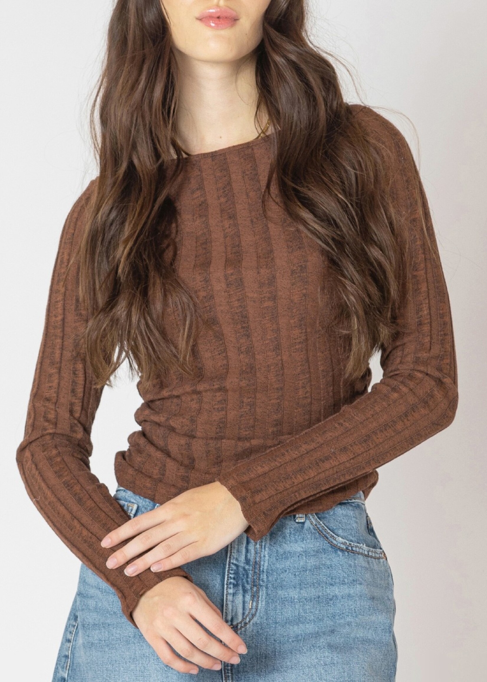Ribbed Long Sleeve Top