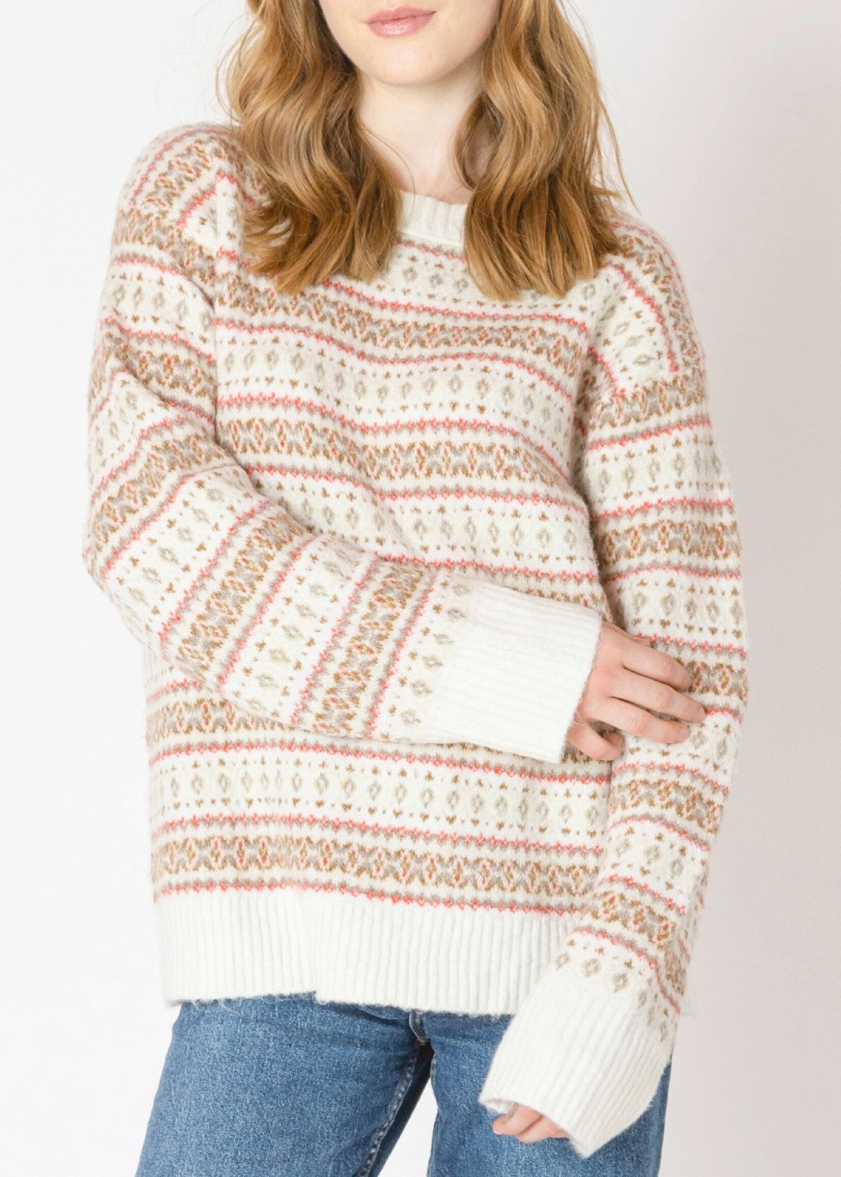 Stripe Jacquard Pullover
