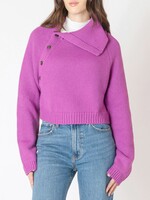 Dex Asymmetric Button Sweater