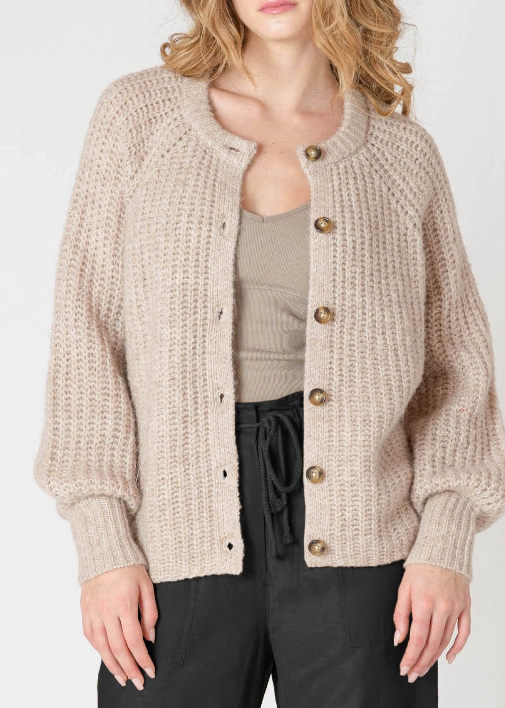 Crew Neck Cardigan