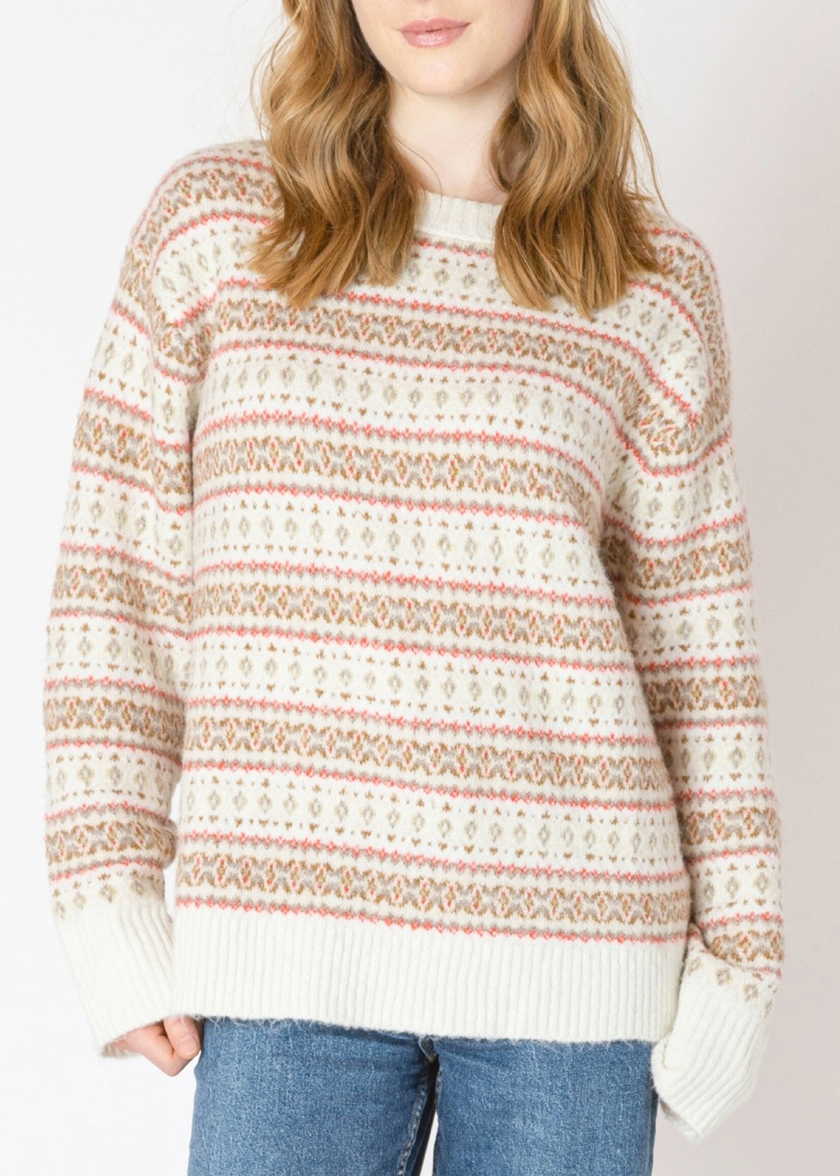 Stripe Jacquard Pullover