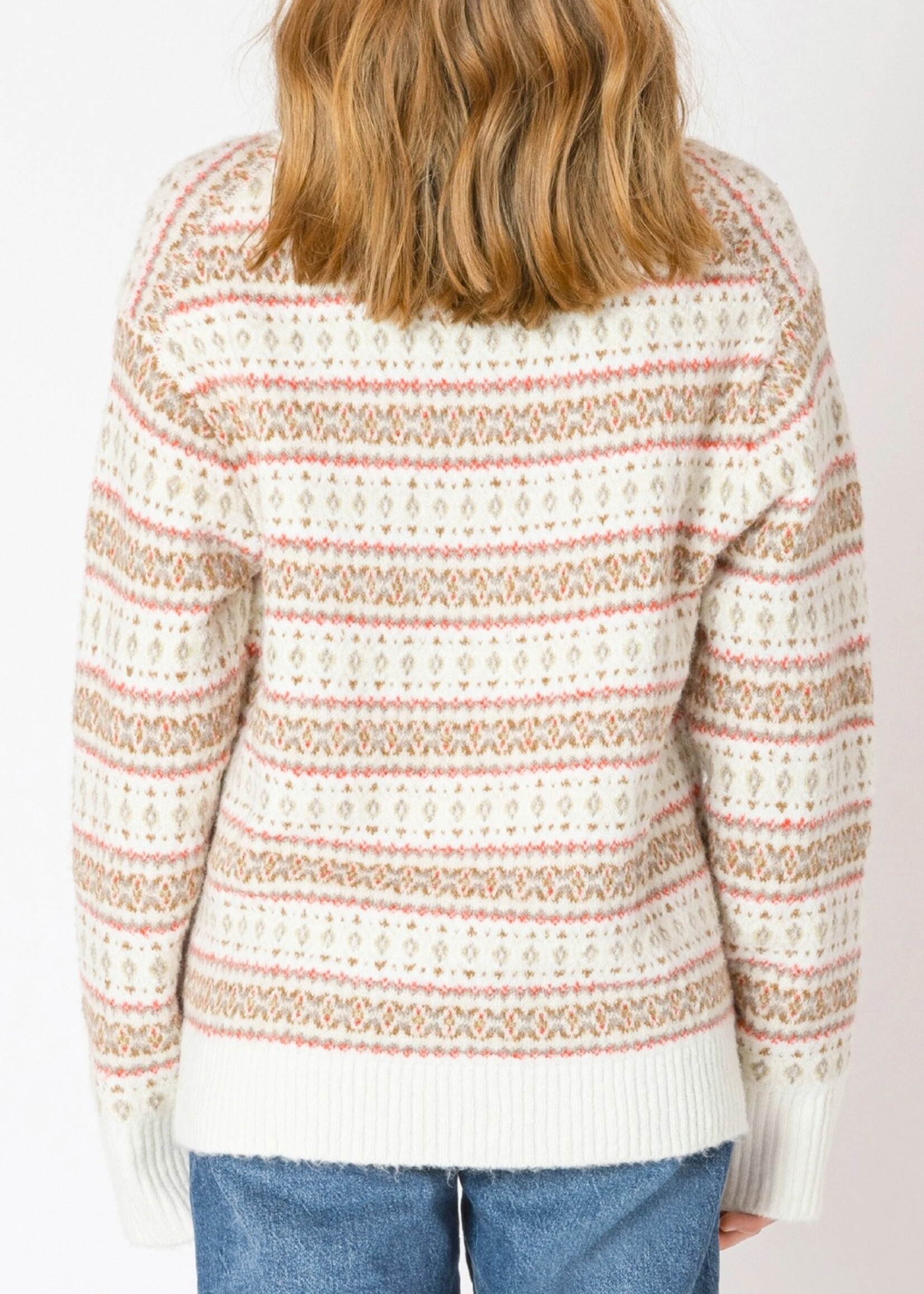 Stripe Jacquard Pullover