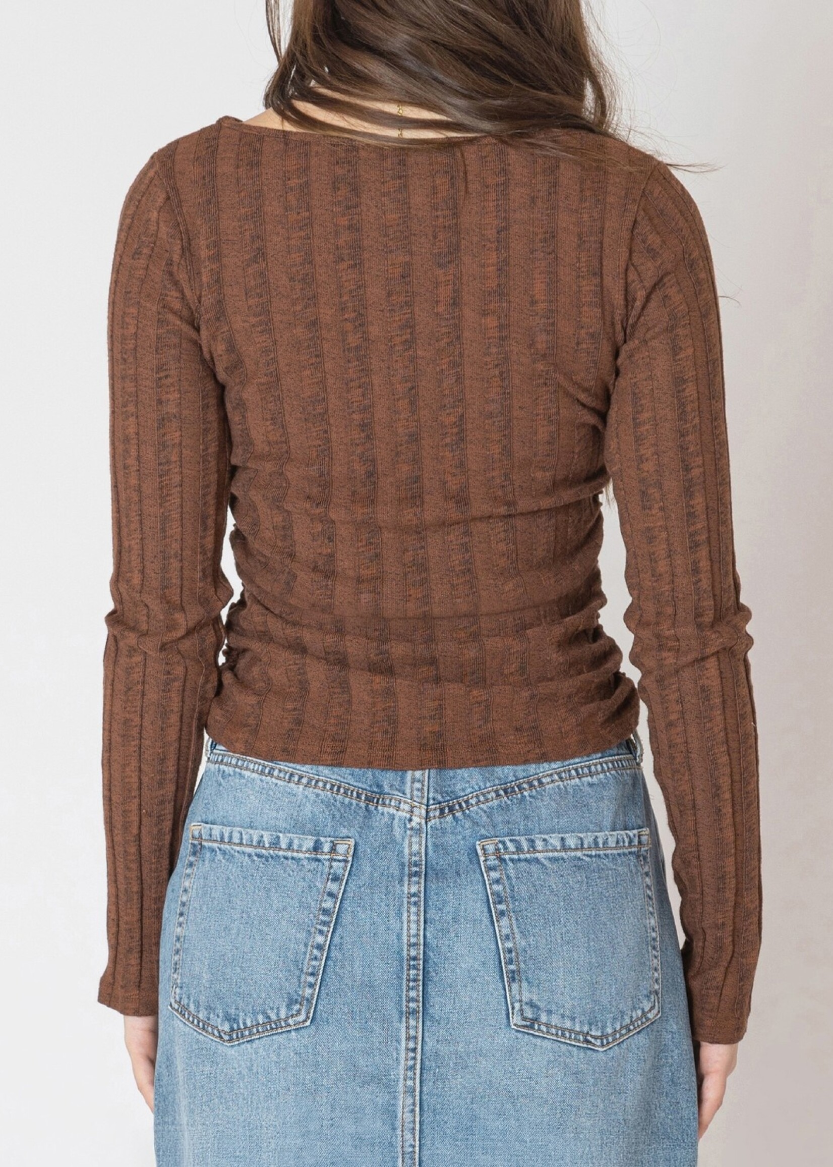 Dex Ribbed Long Sleeve Top
