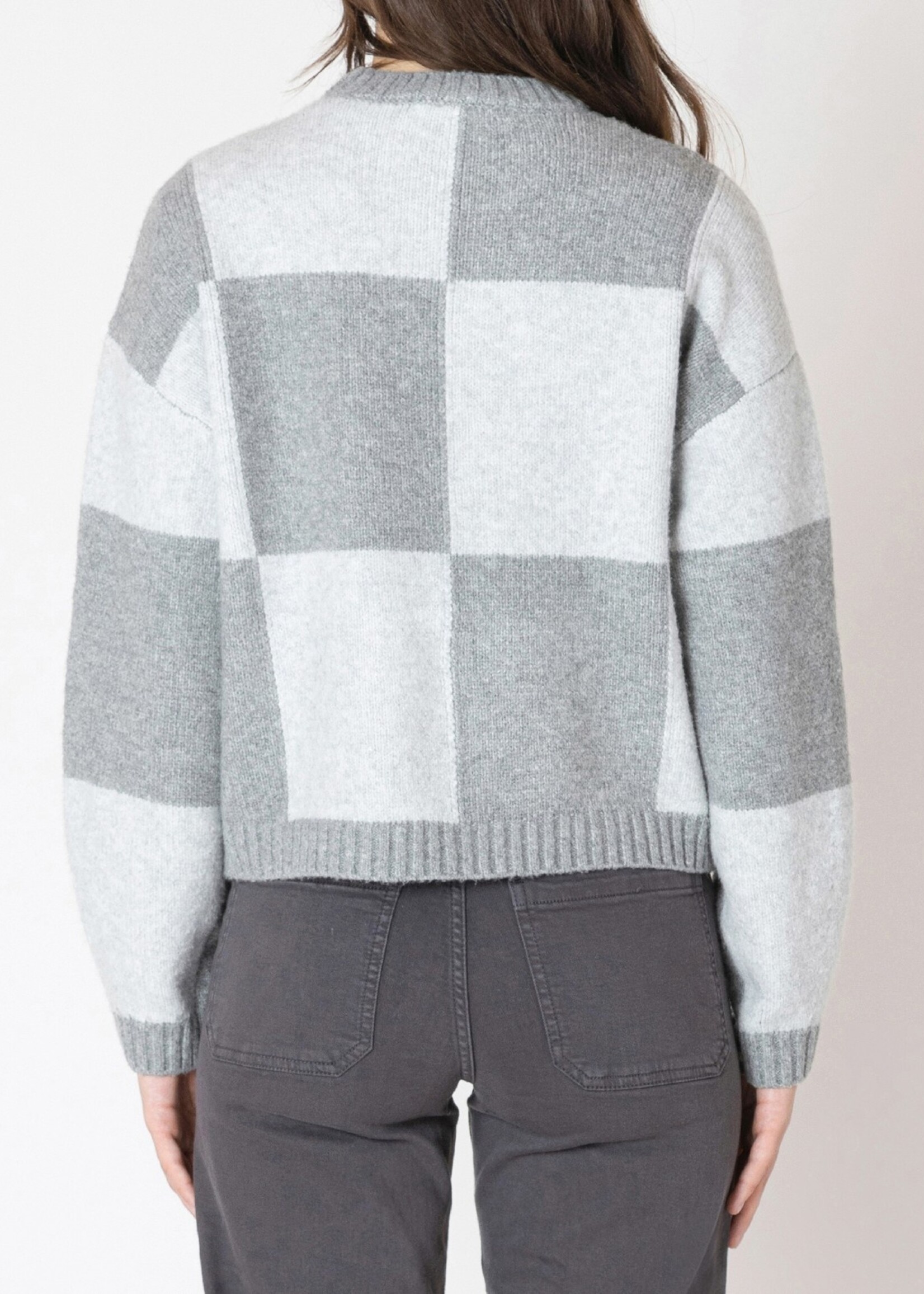 Dex Crew Neck Checkered Pullover