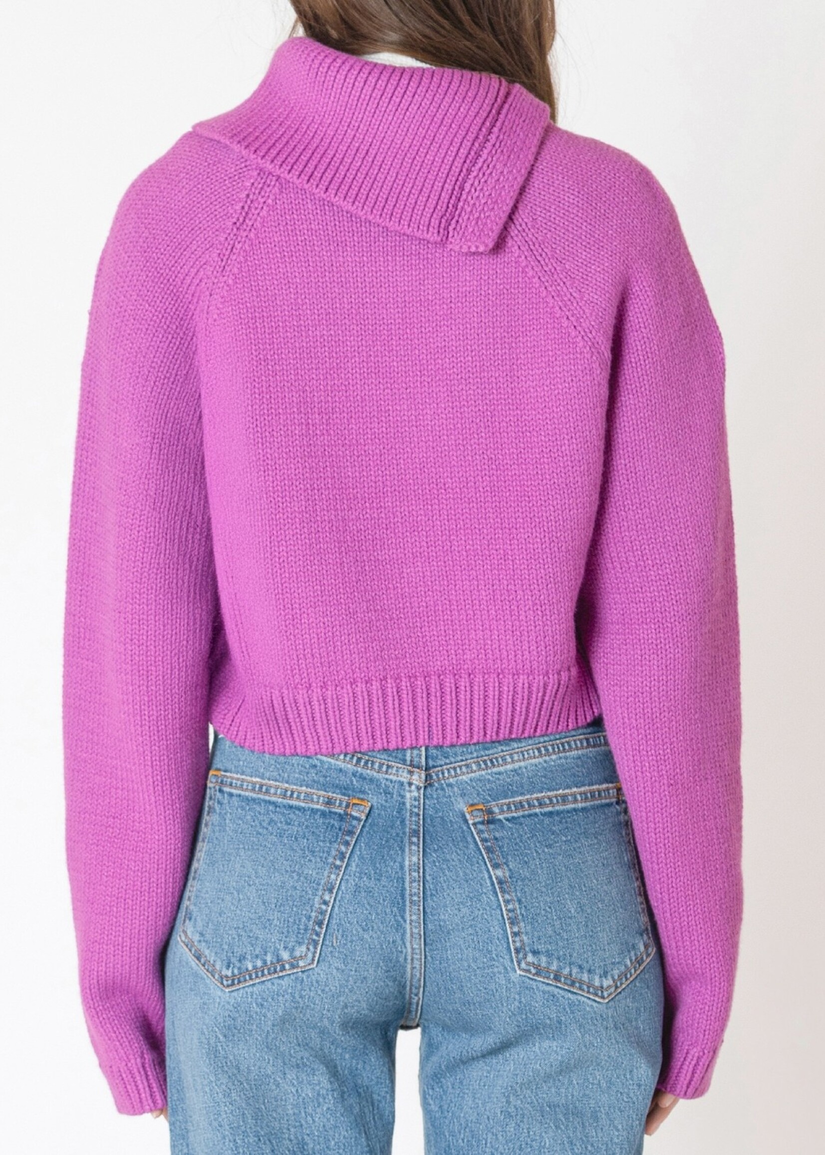 Dex Asymmetric Button Sweater