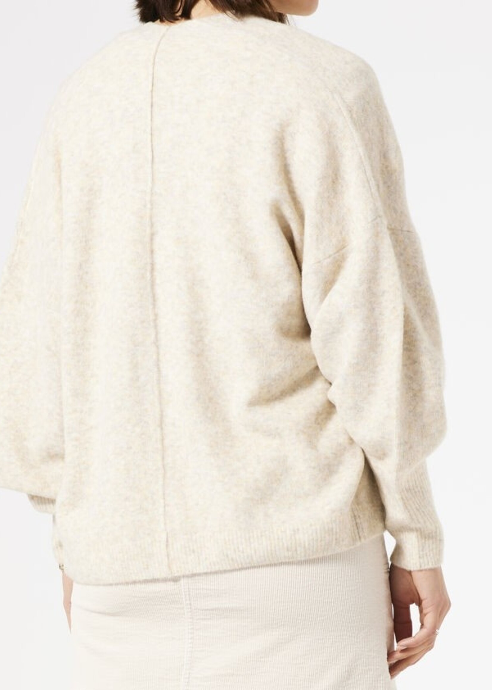 Open Front Melange Cardigan