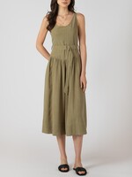 Belted Drop Waist Midi-Dress