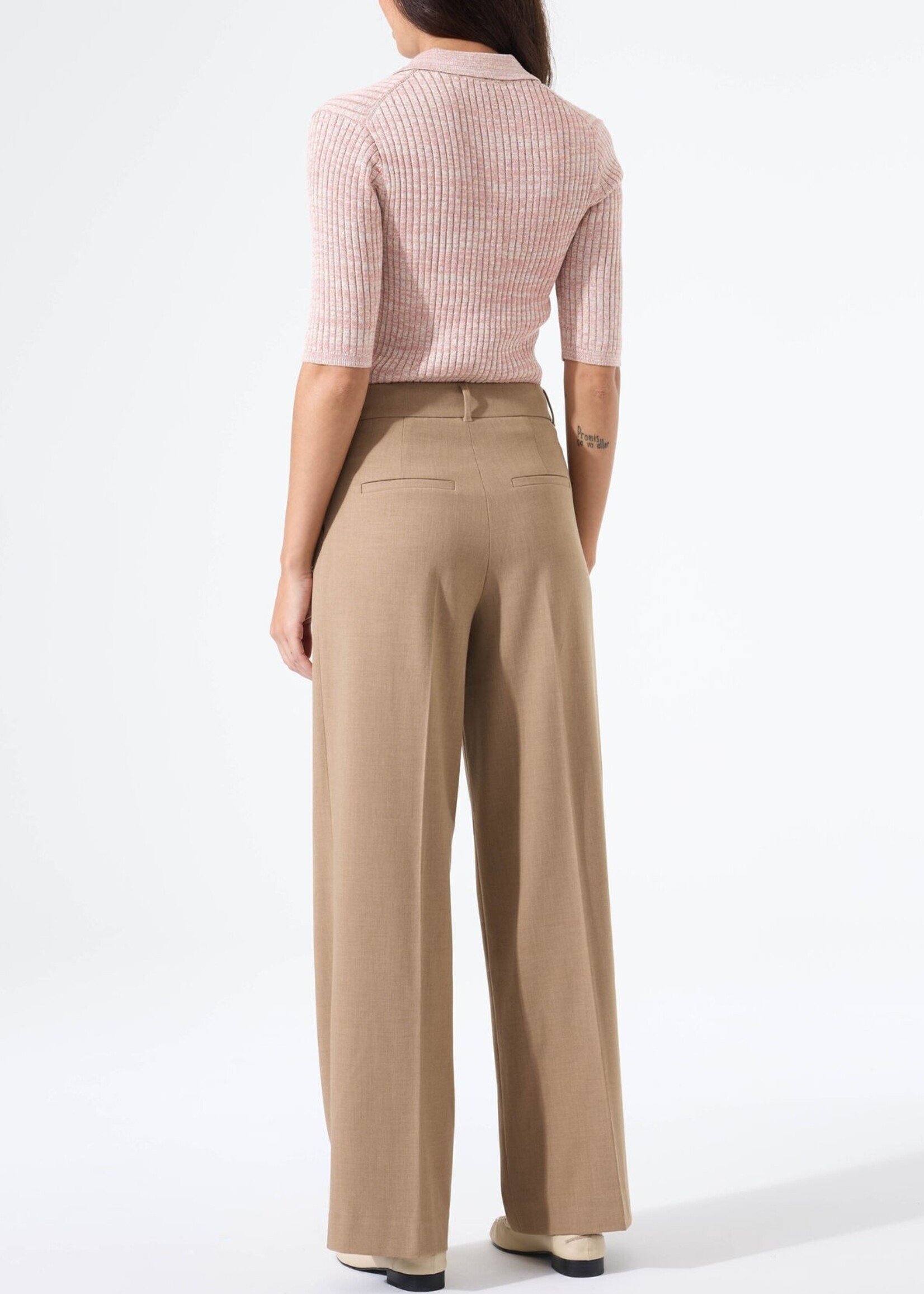 Garcia Elbow-Sleeve Polo Sweater