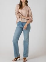 Dex Embroidered Button Front Blouse