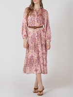 Black Tape Printed Shirt Dress