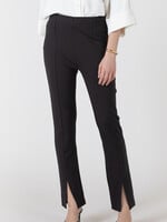 Black Tape Split Hem Slim Pants