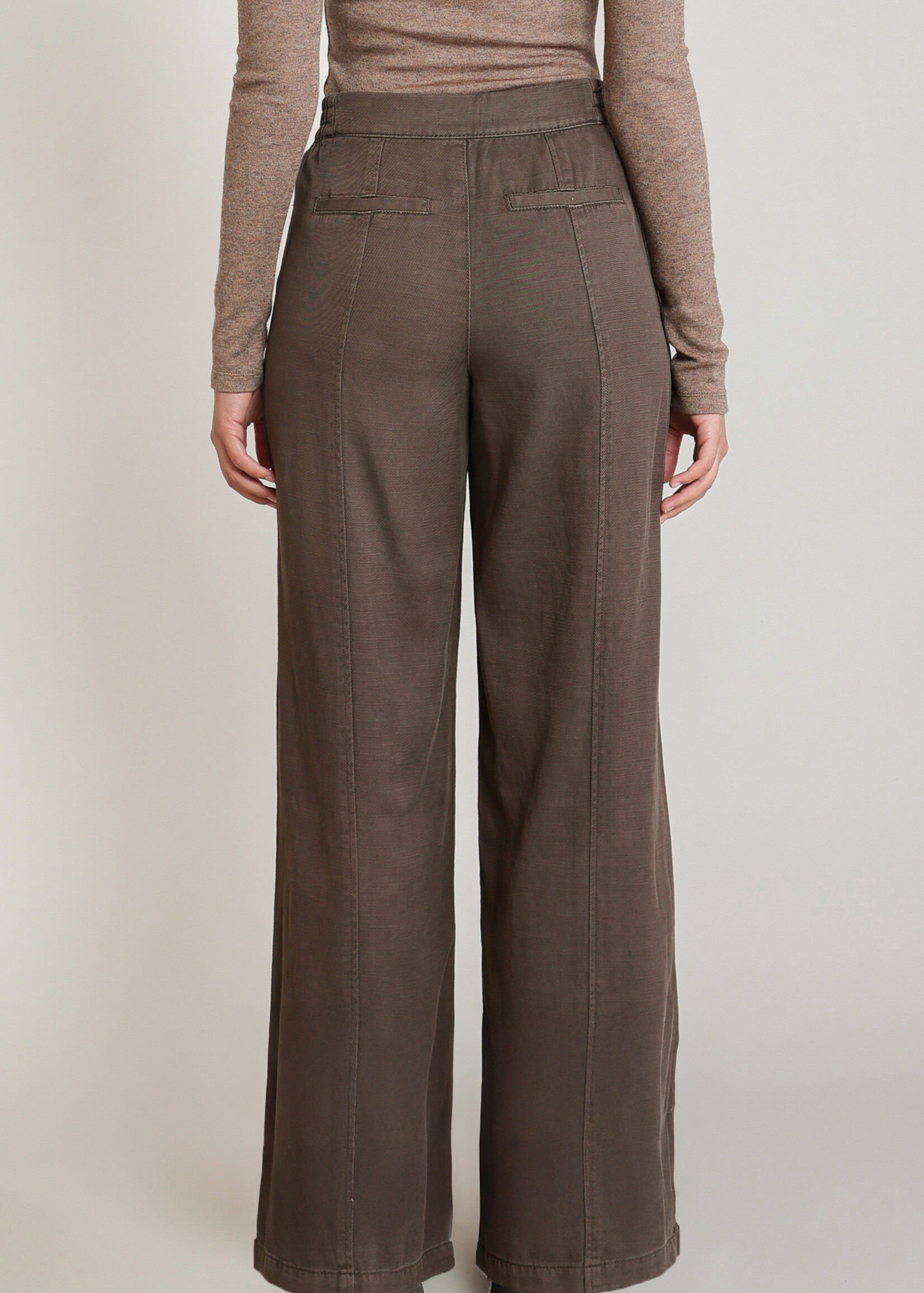 Twill Wide-Leg Pants