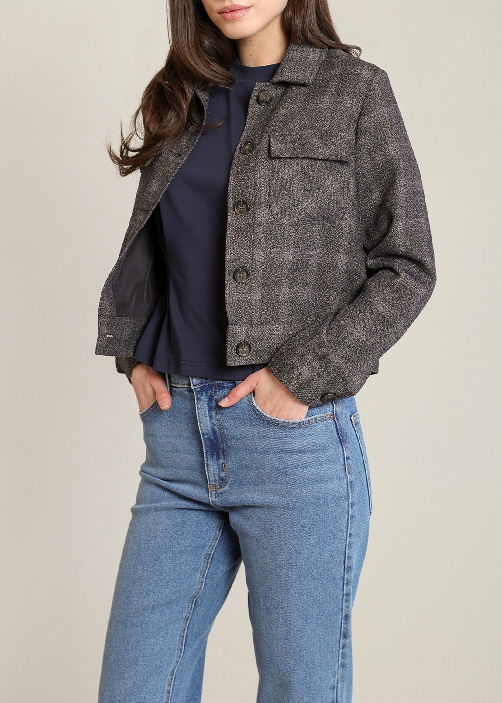 Plaid Cropped Jacket