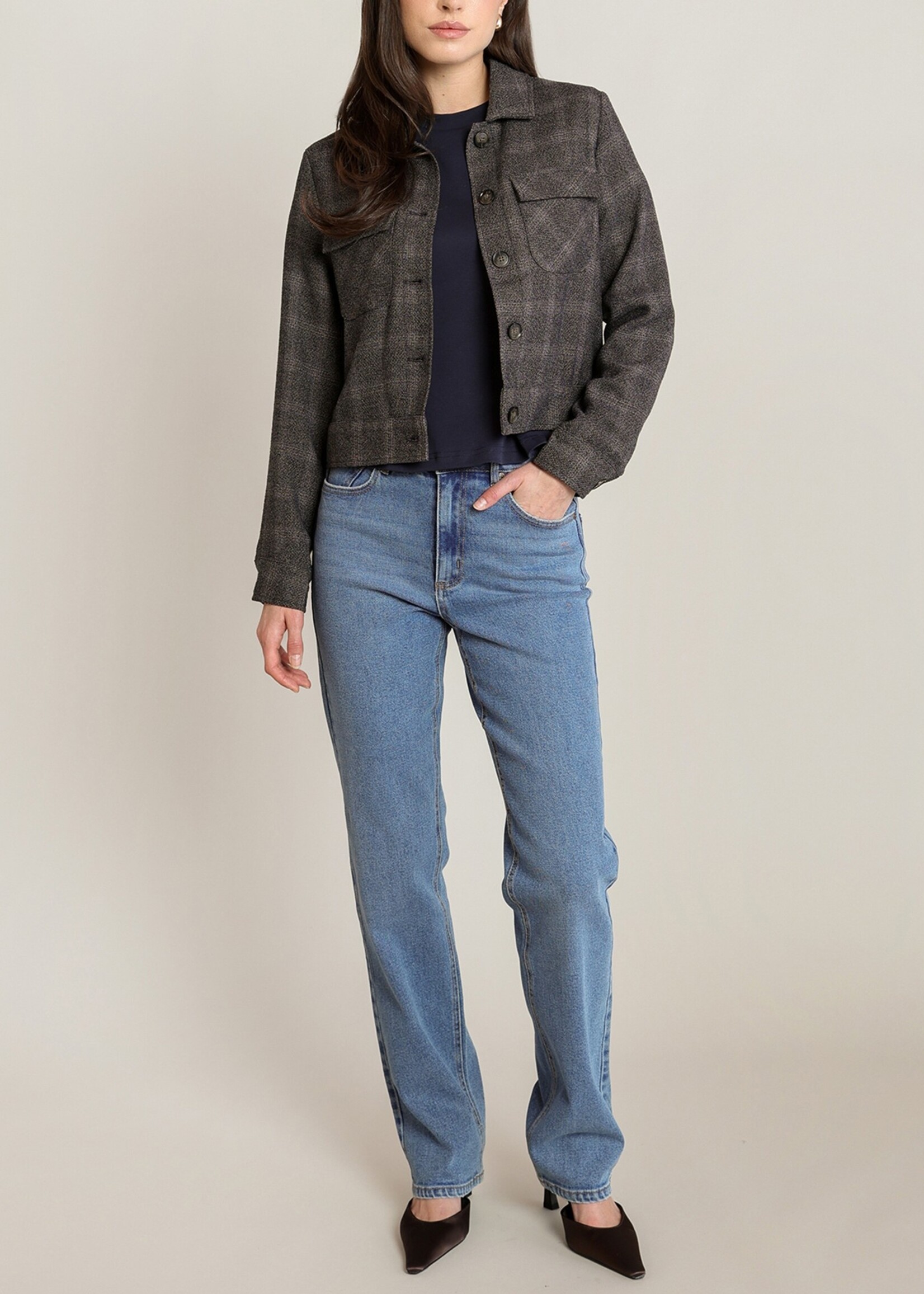 Plaid Cropped Jacket