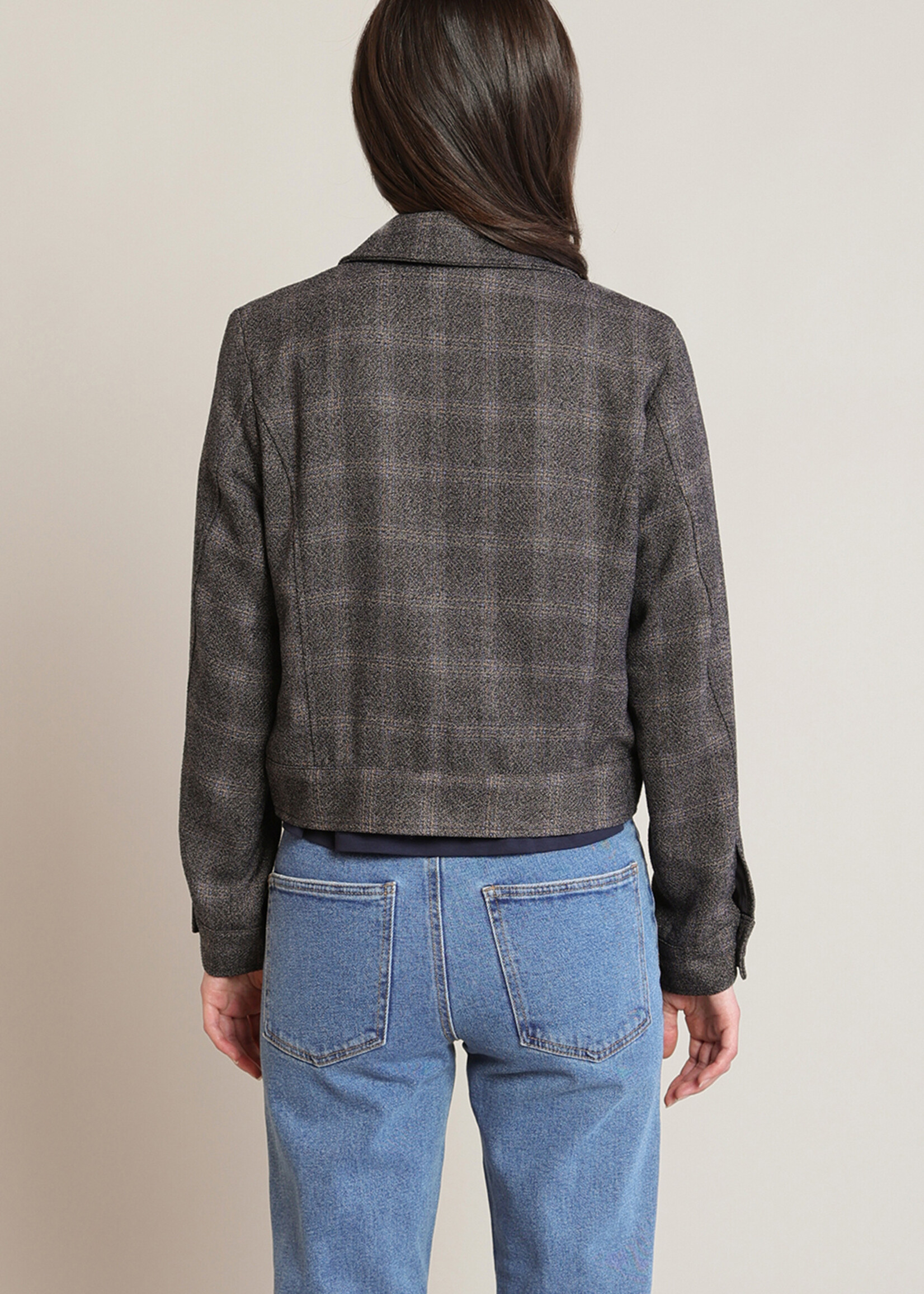 Plaid Cropped Jacket