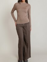 Twill Wide-Leg Pants