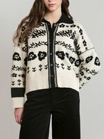 Floral Jacquard Cardigan