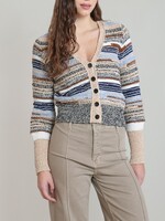 Melange Striped Cardigan