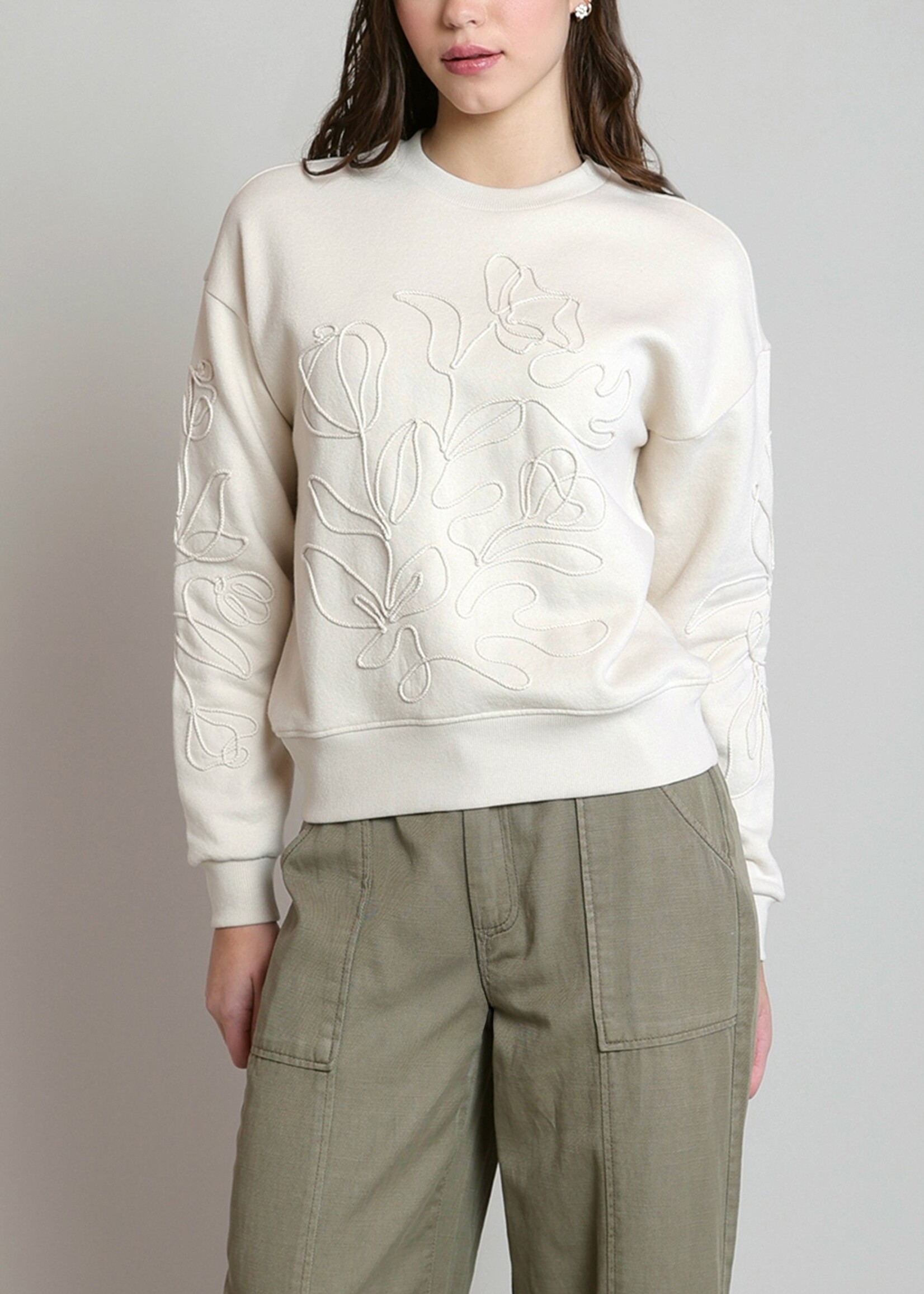 Floral Crewneck Sweatshirt