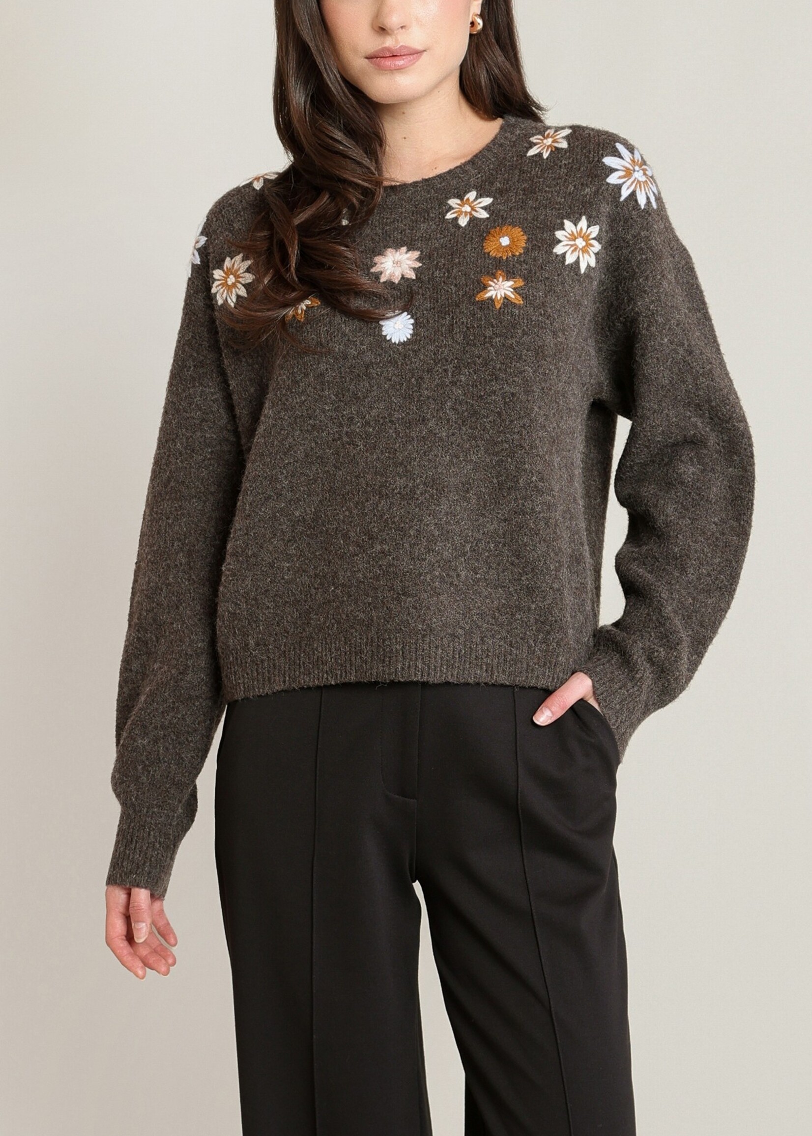 Floral Crewneck Sweater