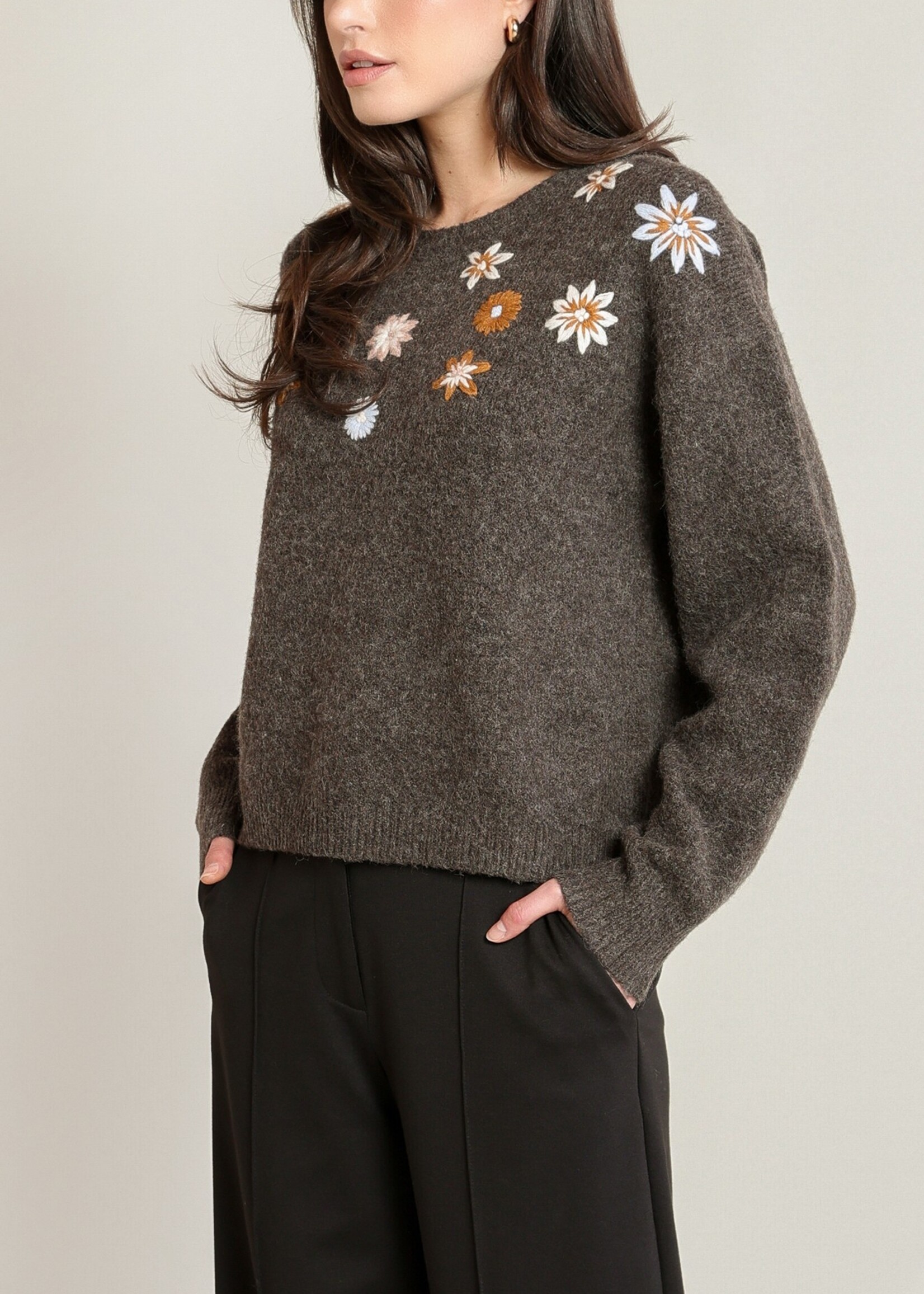 Floral Crewneck Sweater