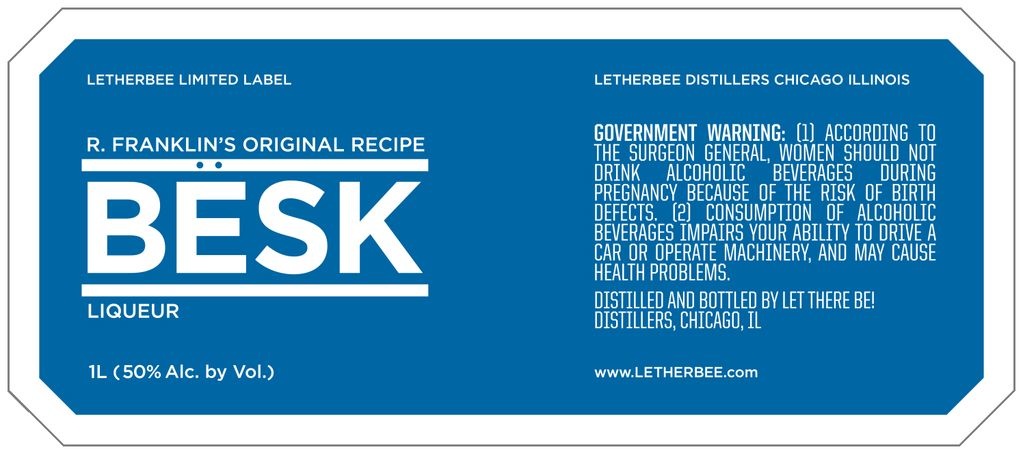 Letherbee R. Franklin's Original Recipe Besk 750ml