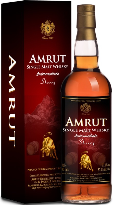 Amrut Single Malt Whisky “Intermediate Sherry” Batch No. 2 Bottled 2010 750ml