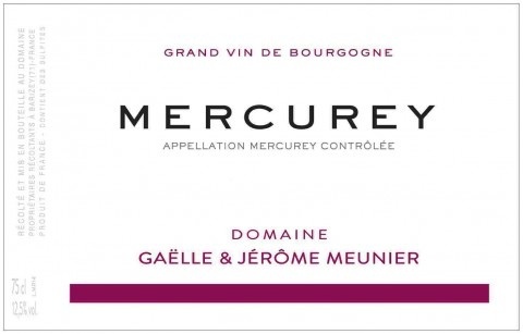 Domaine Gaelle & Jerome Meunier Mercurey 2020 750ml