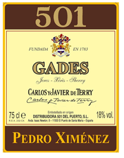 Bodegas 501 Gades Pedro Ximenez Sherry 750ml