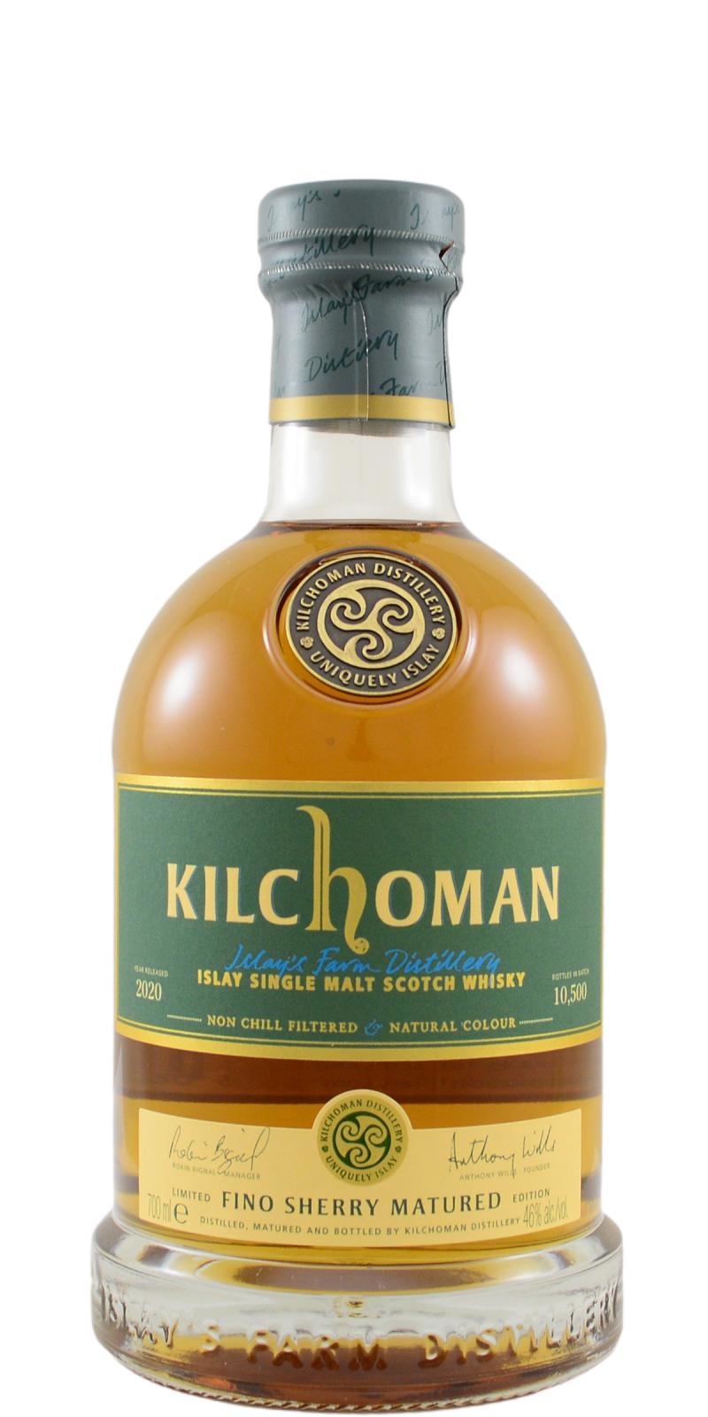 Kilchoman Fino Sherry Matured Islay Single Malt Scotch 750mL