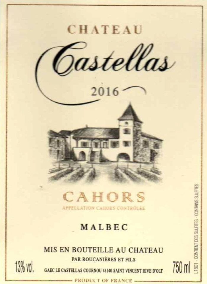 Le Castellas "Tradition" Malbec Cahors 2016 750ml