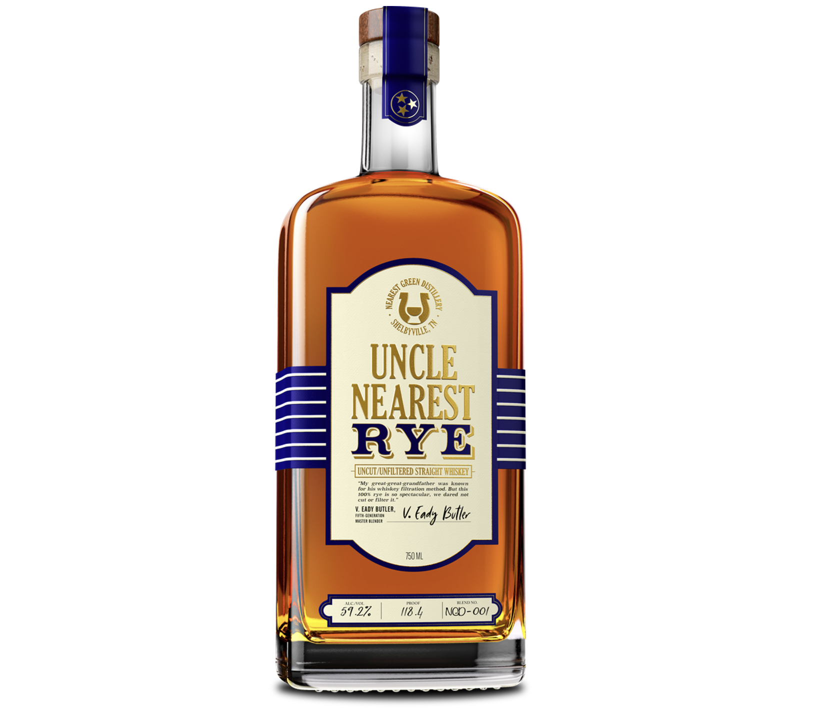 Uncle Nearest Straight Rye Whiskey 750mL