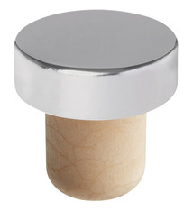 Franmara Metalic Silver Aluminum Top Bottle Stopper