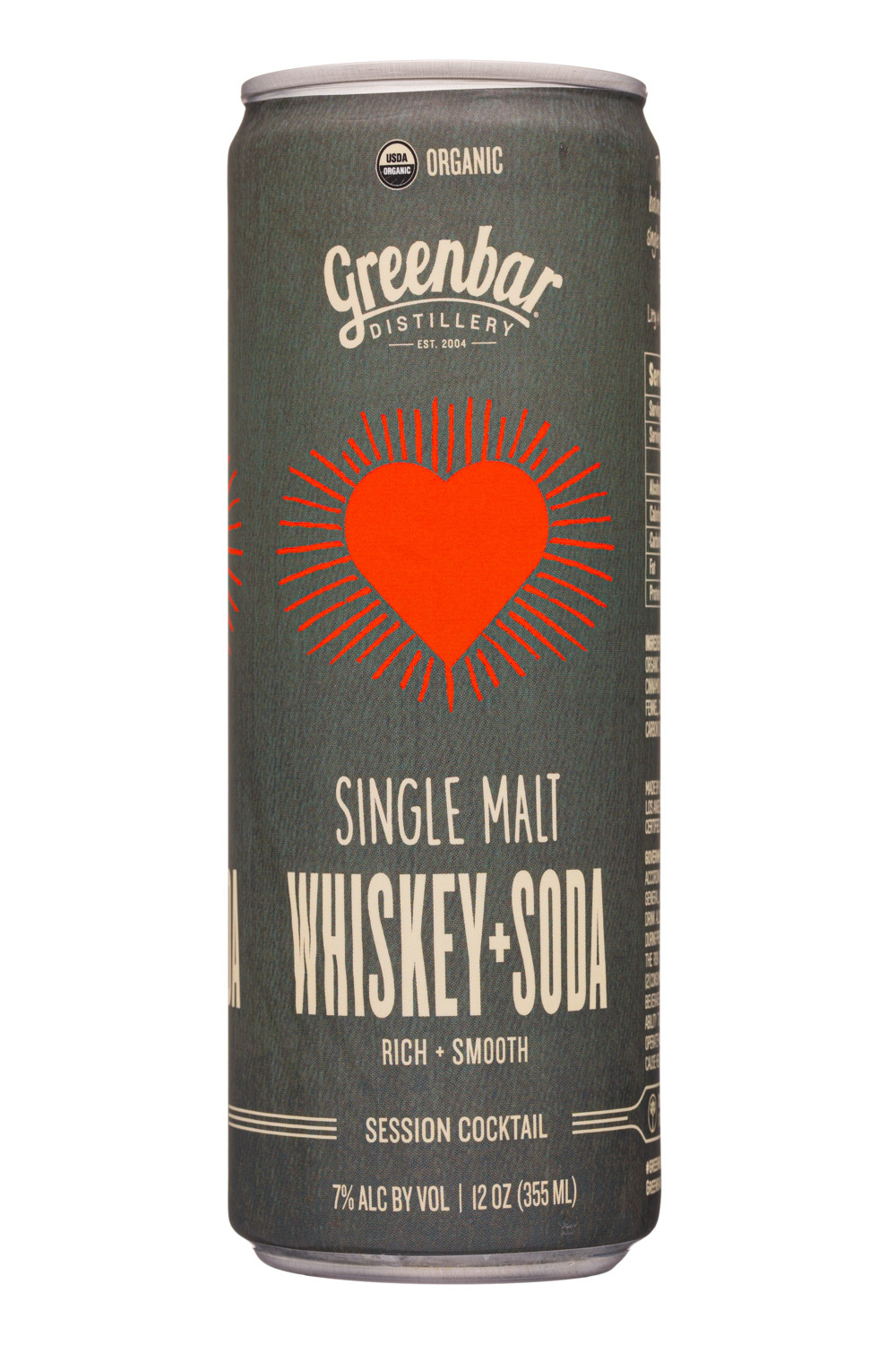 Greenbar Whiskey+Soda Can 12oz