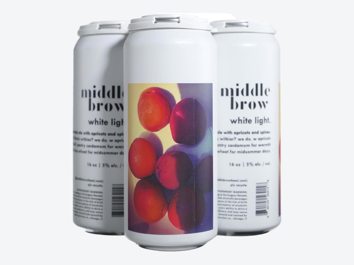 Middle Brow "White Light" 16oz 4pk Cans