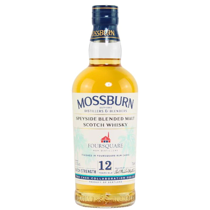 Mossburn "Foursquare Barbados Rum Cask Finished"  Speyside Blended Malt Scotch Whisky 12 Year 750ml