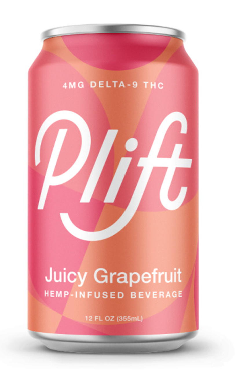 Plift "Juicy Grapefruit" (Hemp-Infused Beverage) 4mg 12oz 6 Pack