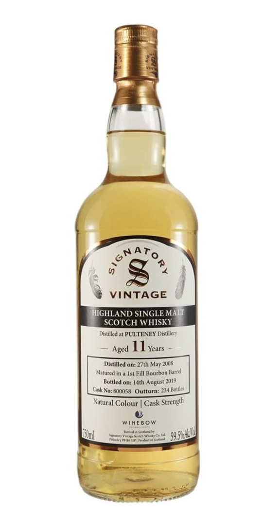 Signatory Vintage Pulteney 11 Year "Barrel # 800058" Hignland Single Malt Scotch Whisky 750ml