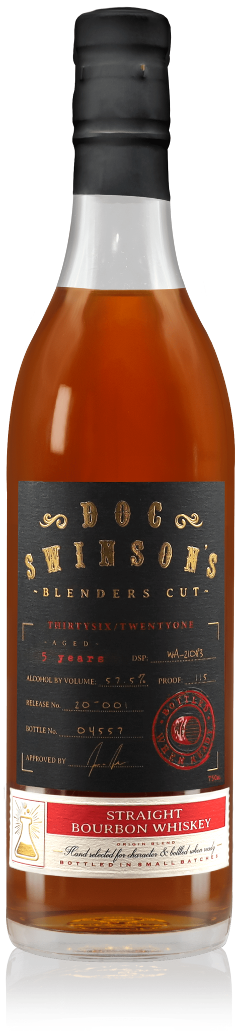 Doc Swinson's "Blender's Cut" Straight Bourbon Whiskey 750ml