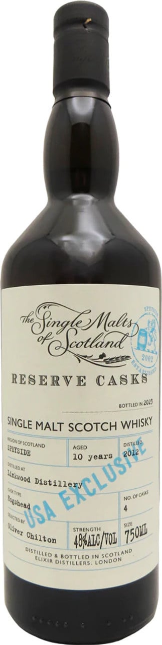 The Single Malts of Scotland Linkwood 10 Year "Reserve Casks" Single Malt Scotch Whisky 750ml