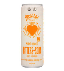 Non-Alcoholic Cocktails Greenbar "Burnt Orange" Bitters+Soda NA Cocktail 12oz