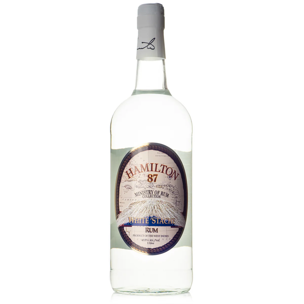 Hamilton 87 "White Stache" West Indies Rum 1L