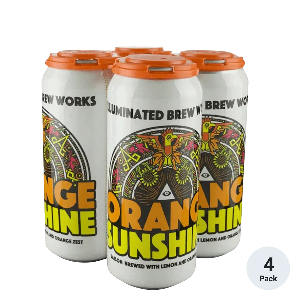 Illuminated Brew Works "Orange Sunshine" Saison with Lemon and Orange Zest 16oz 4pk