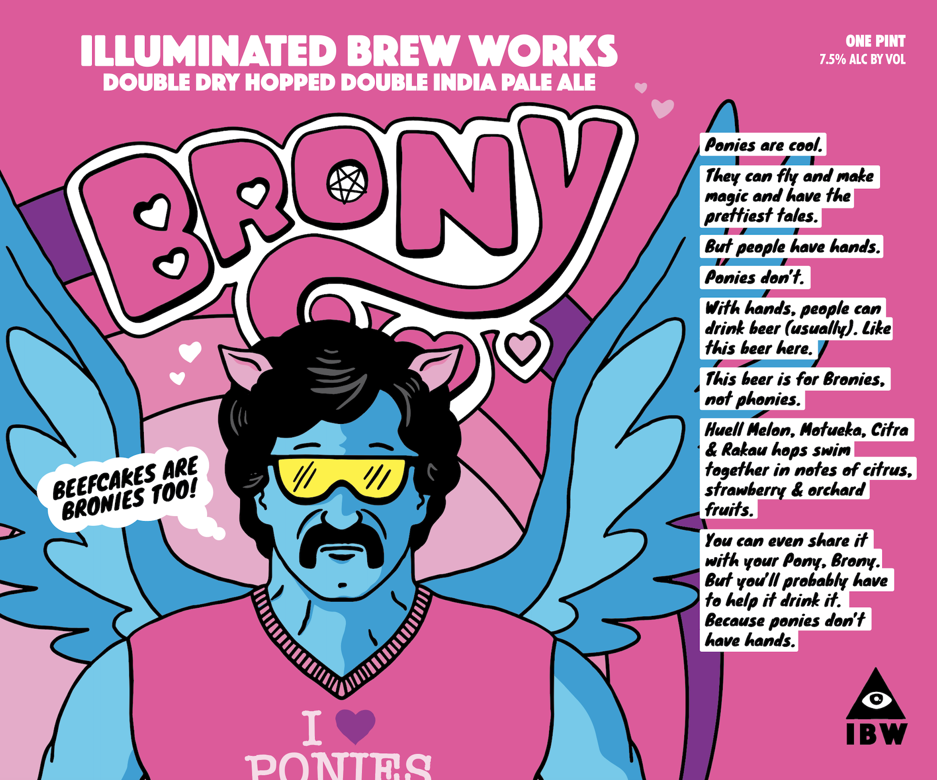 Illuminated Brew Works "Brony" Double Dry Hopped Double IPA 16oz 4pk