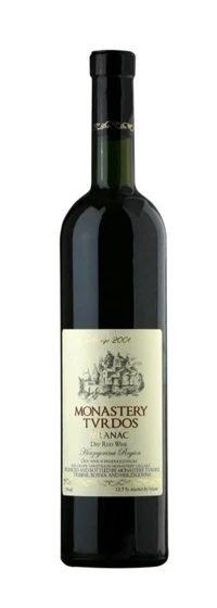 Monastery Tvrdos Vranac Dry Red Wine Herzegovina 2021 750ml