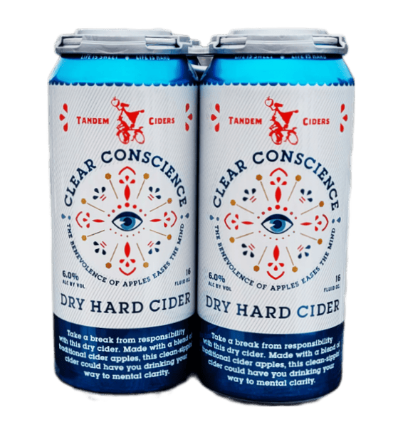 Tandem Ciders "Clear Conscience" Dry Hard Cider 16oz 4pk