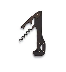 Black Boomerang Soft Touch 2-Step Corkscrew with Foil Cutter