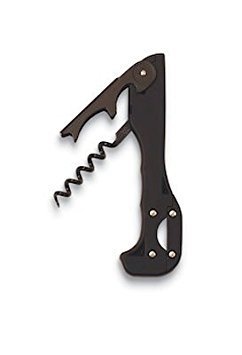 Black Boomerang Soft Touch 2-Step Corkscrew with Foil Cutter